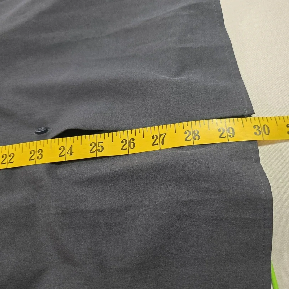 Lucky Brand Men's Sz XL 17/17.5  Navy Blue Button Up Slim Fit 4 Way Stretch - Picture 6 of 9